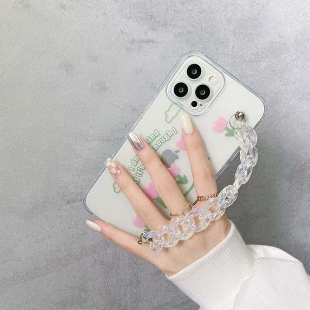 PinkBloom Quote Chain Soft Case