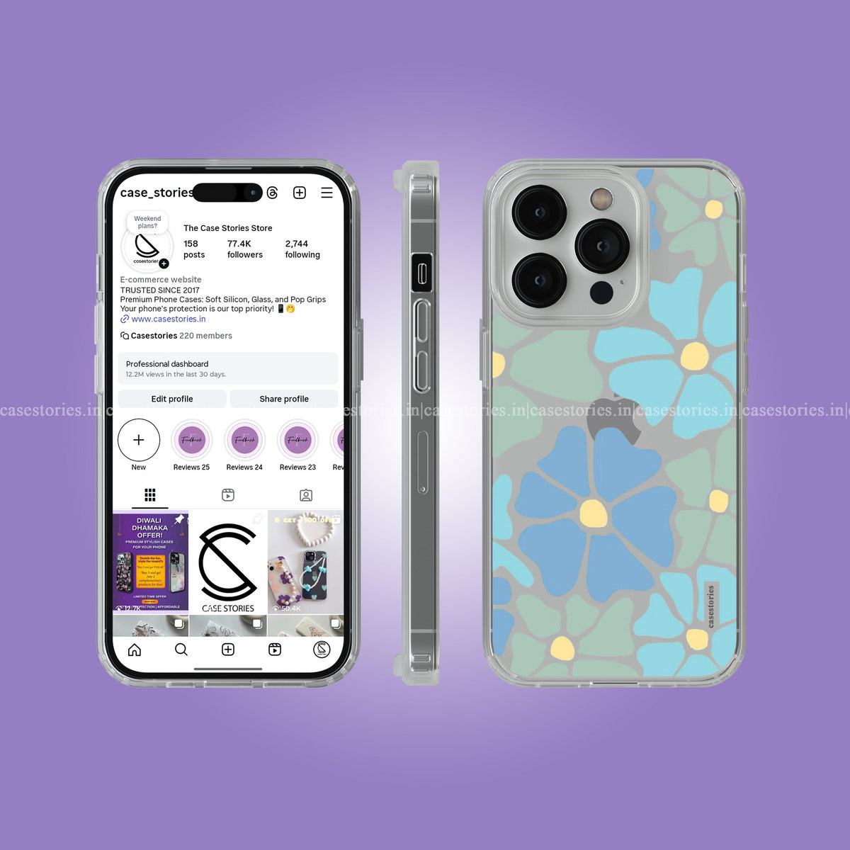 Blue Meadow Bliss Clear Soft Case