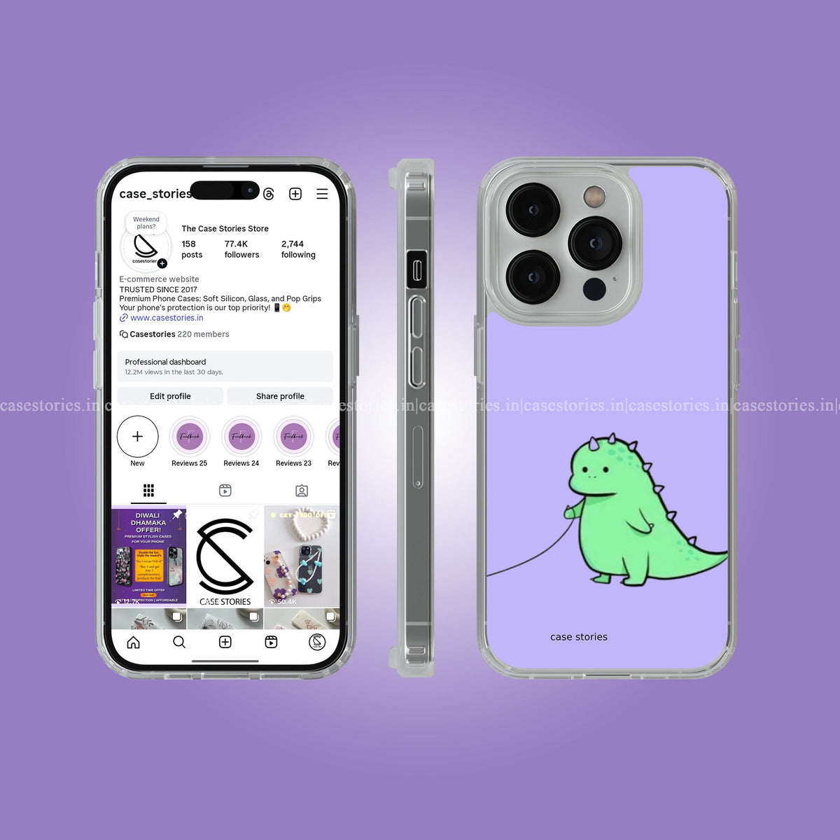 Heartstrings Green Dino Couple Soft Case