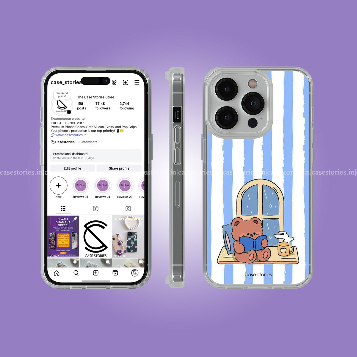 Teddy Reading Book Soft Case