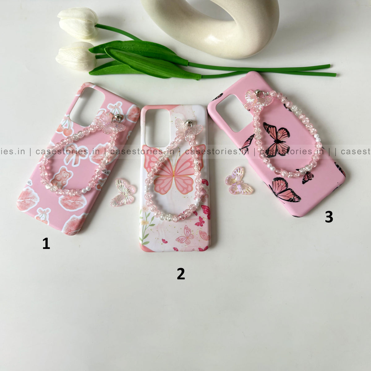 Pink Gingham & Bows Case Chain Soft Case
