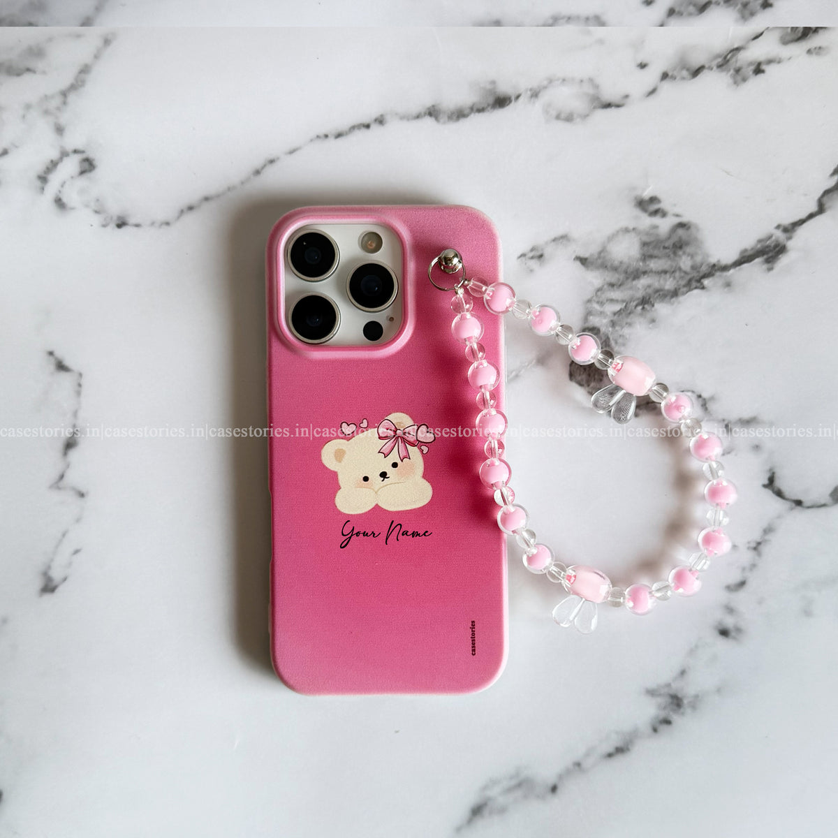 Blush Teddy Soft Chain Case