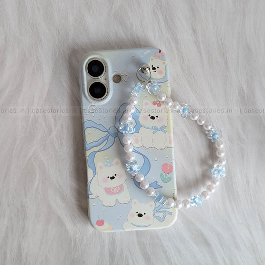 Blue Cherry Puff Chain Case