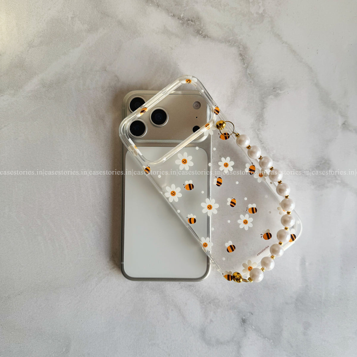 Honeybee Pearl Transparent Chain Case