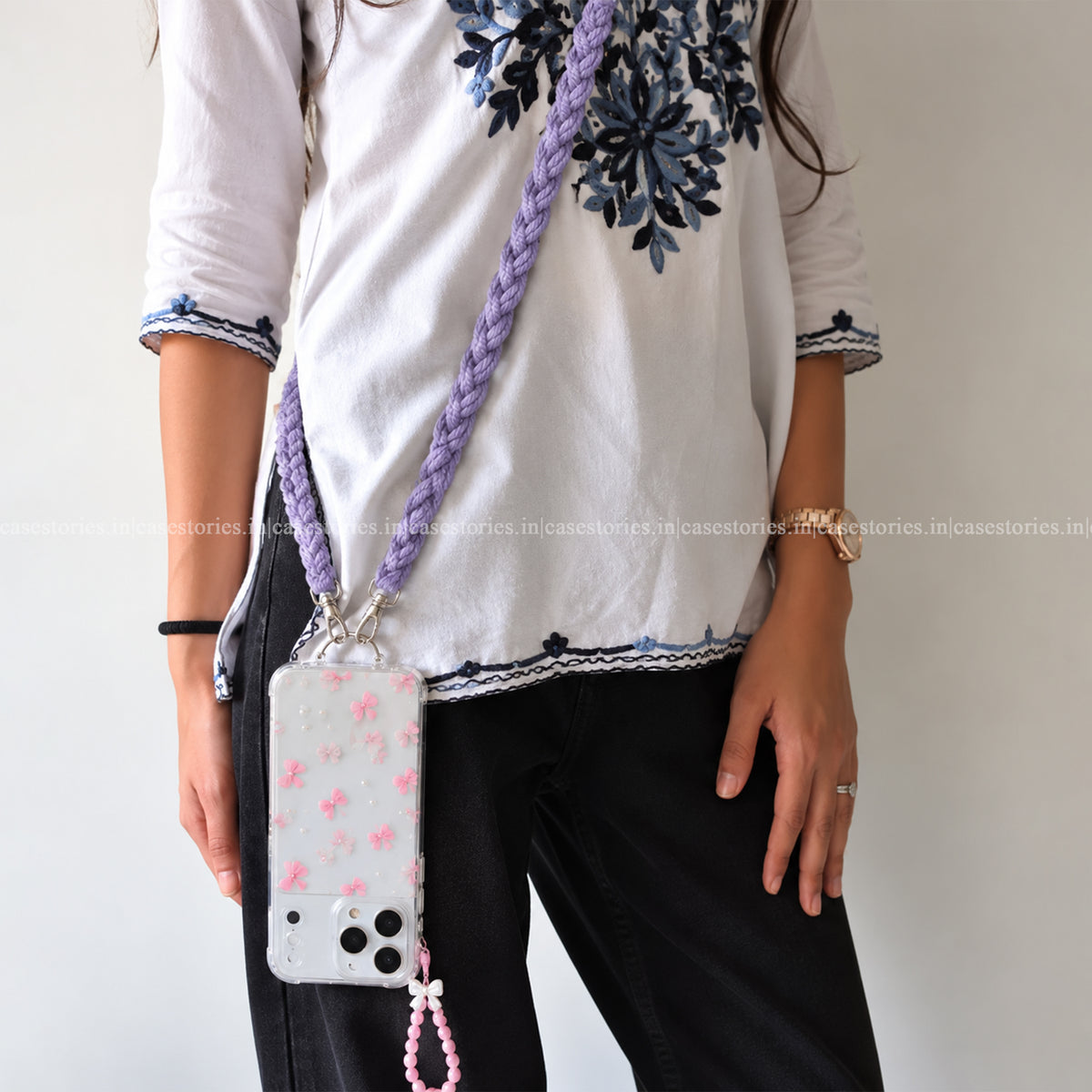 Crochet Light Purple Phone Slings