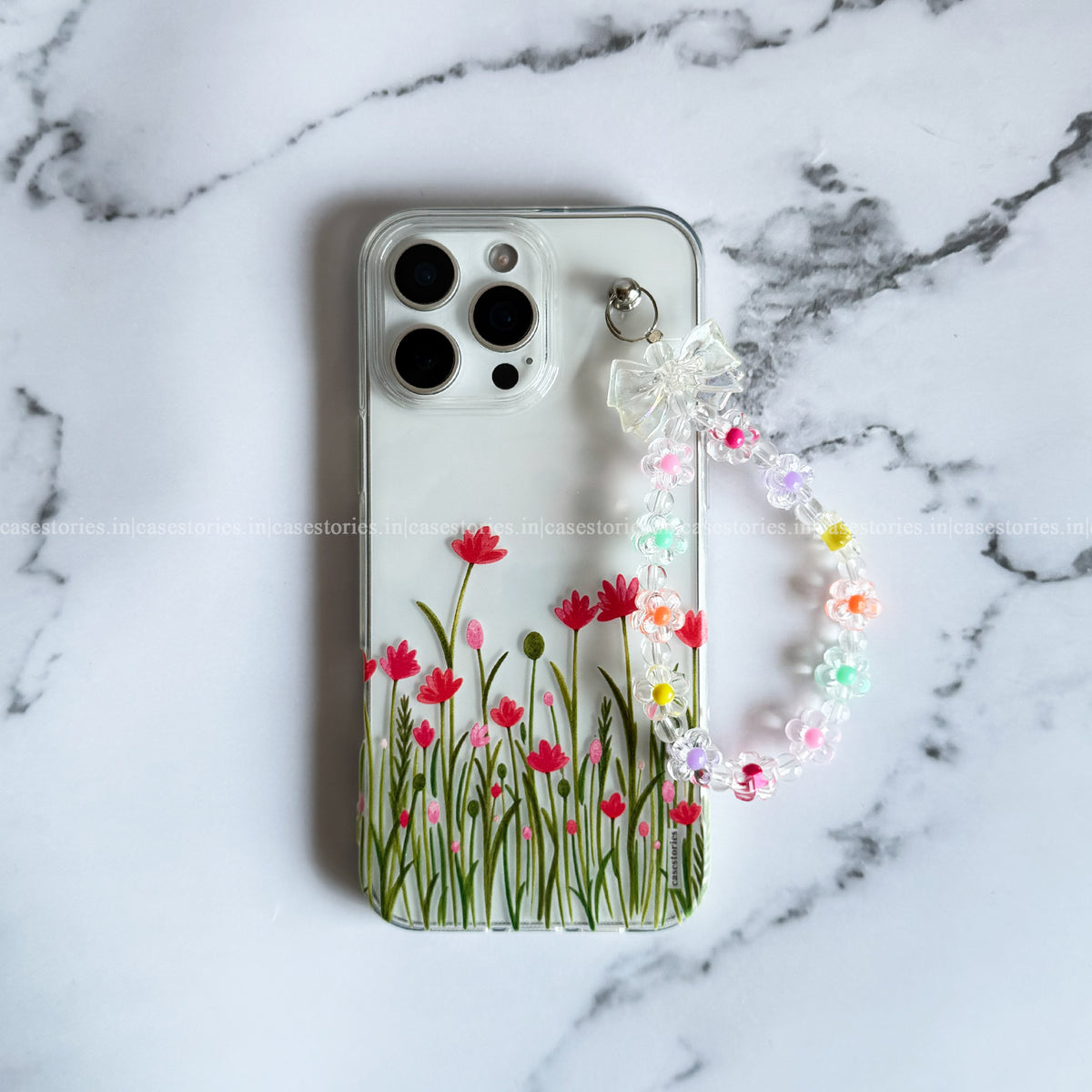 Bloom Bow Garden Transparent Chain Case