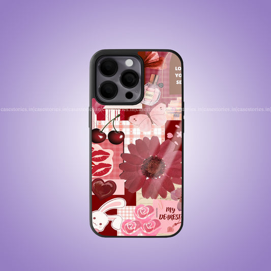 Cherry Girl Collage Premium Glossy Phone Case