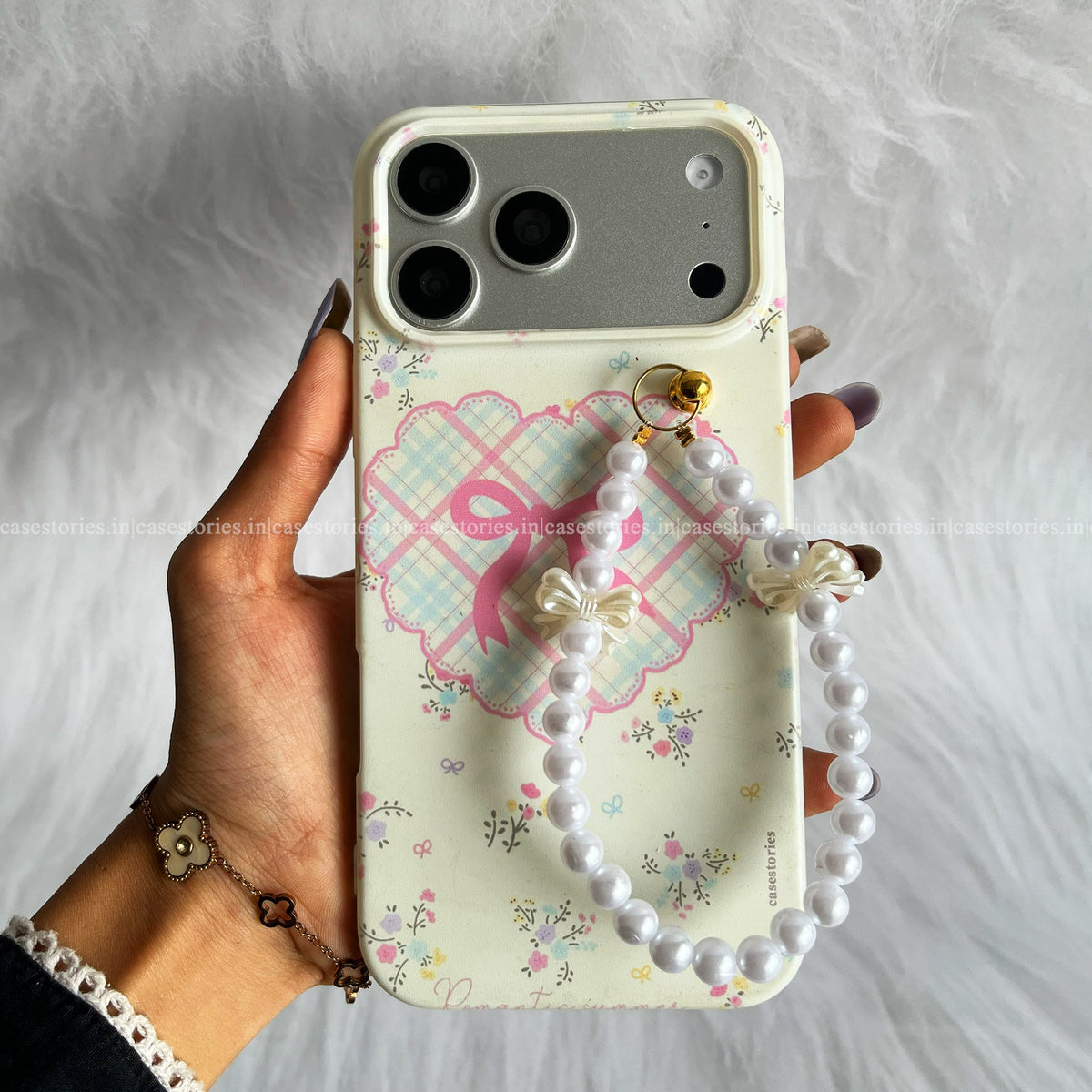 Pastel Heart Garden Chain Case