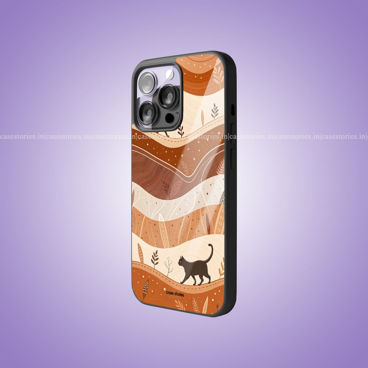 Orange Whiskers Premium Glossy Phone Case