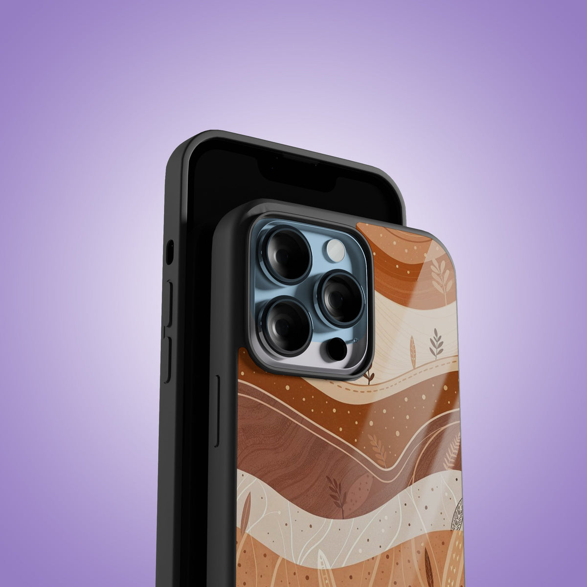 Orange Whiskers Premium Glossy Phone Case