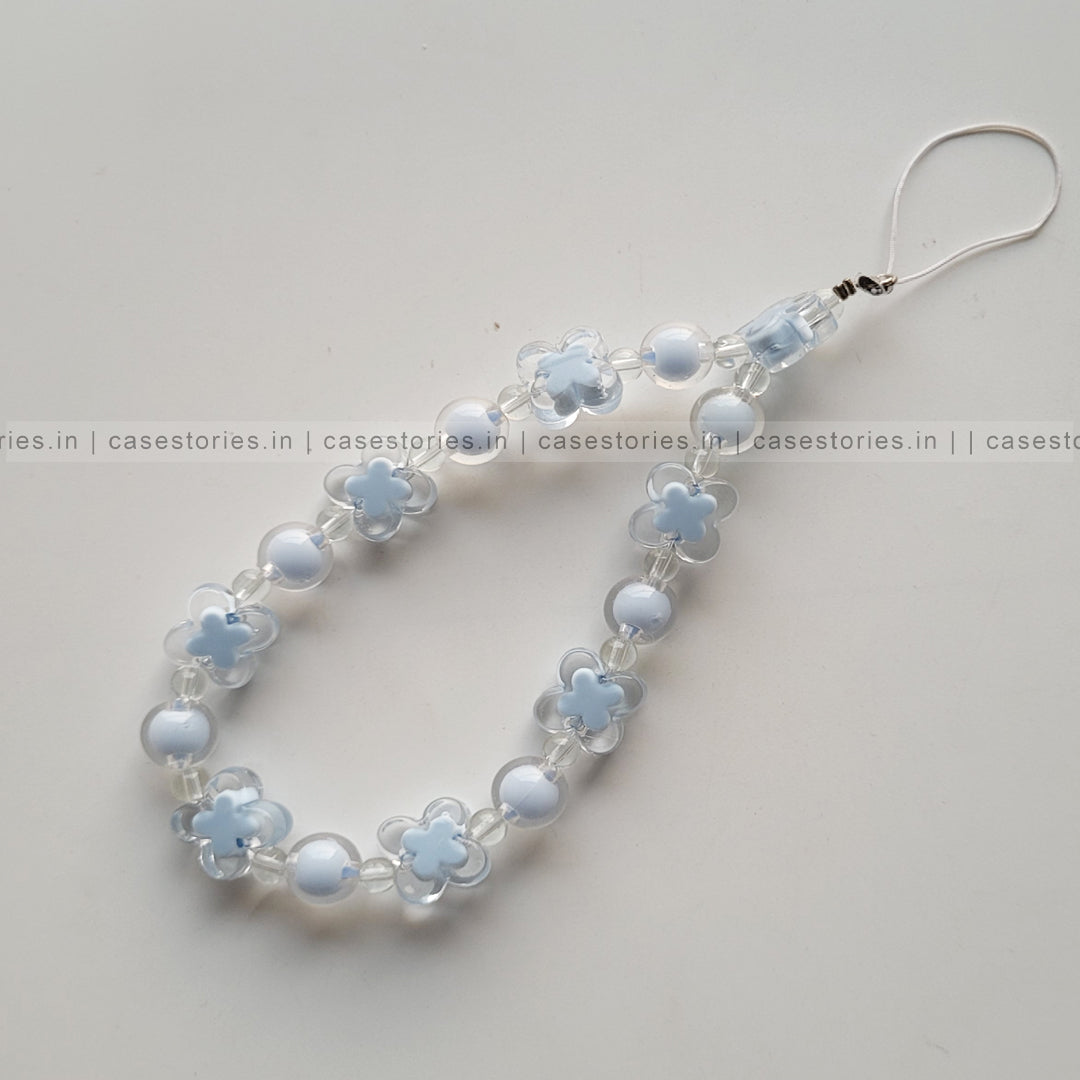 Blue Butterfly with Blue Crystal Beads Mobile Charm