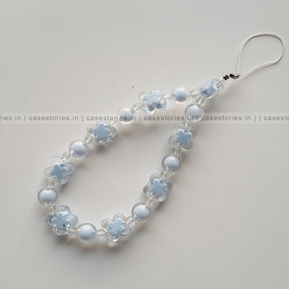 Blue Butterfly with Blue Crystal Beads Mobile Charm