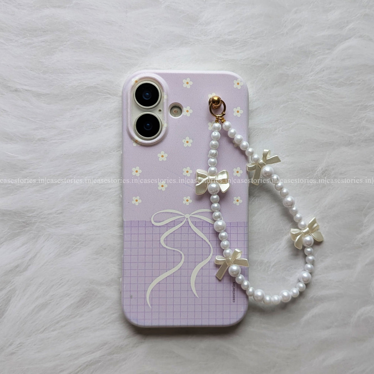 Purple Blush Bow Bloom Chain Case