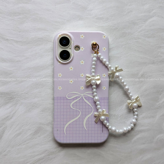 Purple Blush Bow Bloom Chain Case