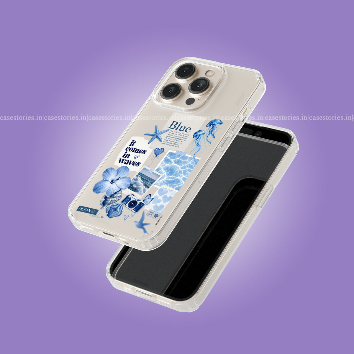 Blue Ocean Diary Clear Soft Case
