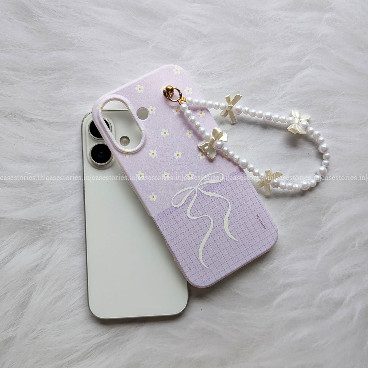Purple Blush Bow Bloom Chain Case