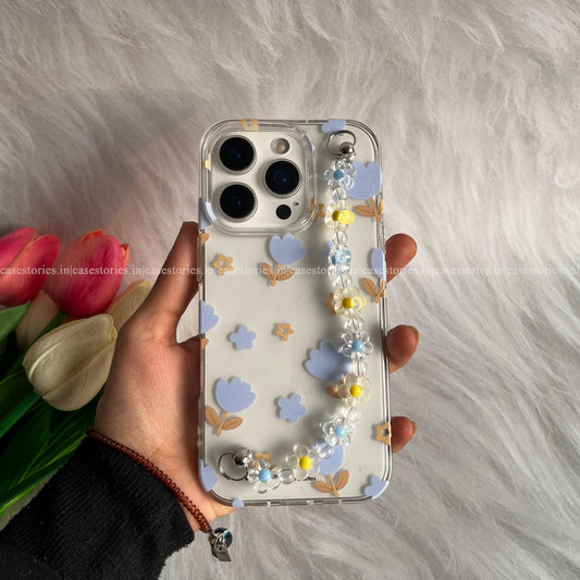 BLUE FLOWER Chain Soft Case