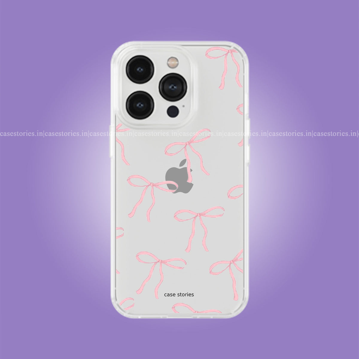 BlushBows in Pink Clear Soft Case