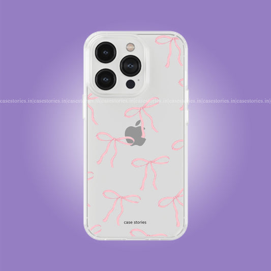 BlushBows in Pink Clear Soft Case
