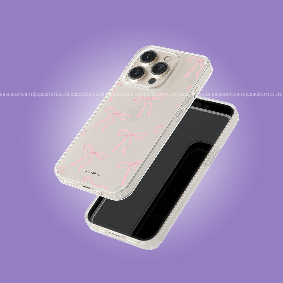 BlushBows in Pink Clear Soft Case