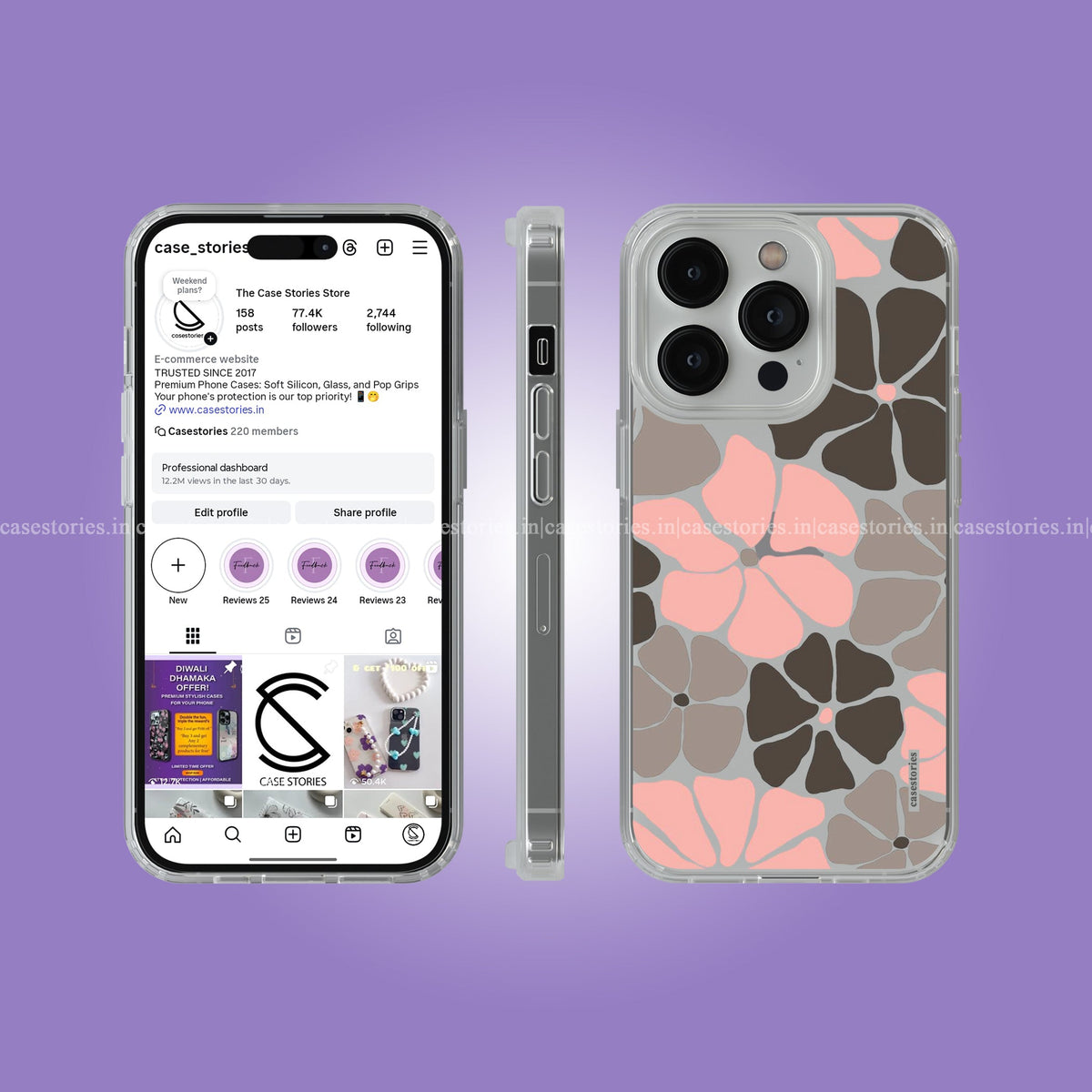 Blush & Cocoa Petals Clear Soft Case