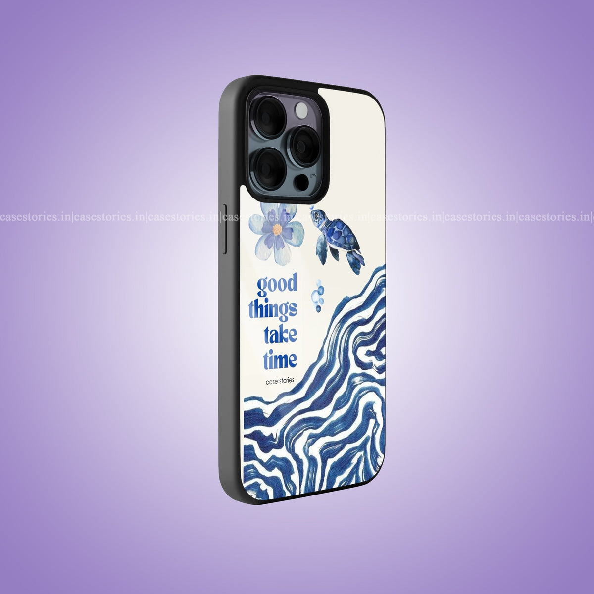 Bubbles & Waves Premium Glossy Phone Case