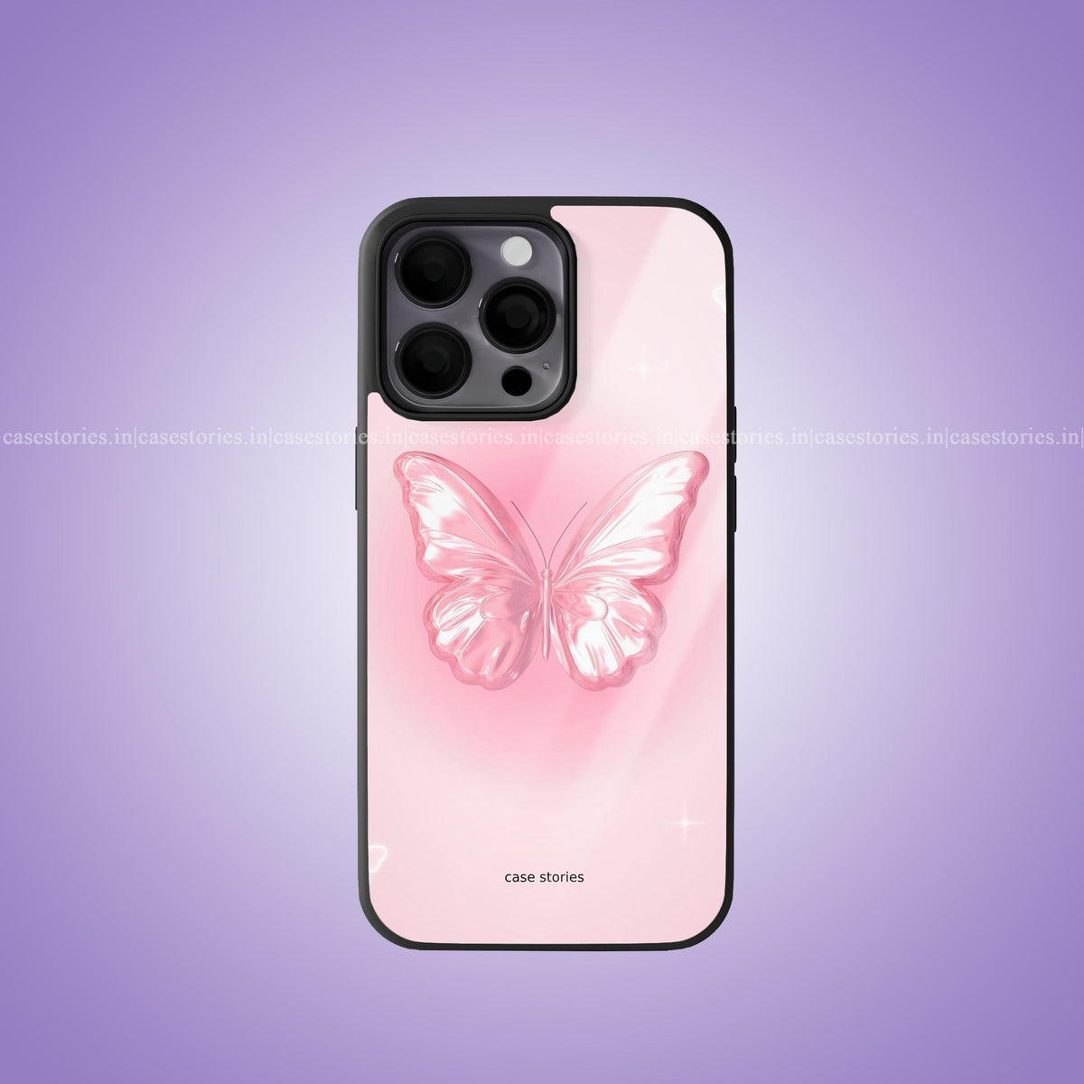 Glitterfly Butterfly Glow Premium Glossy Phone Case