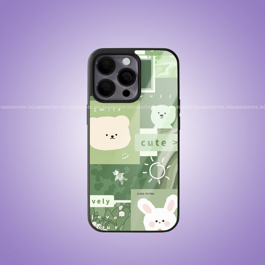 Green Vibe Kawai Premium Glossy Phone Case