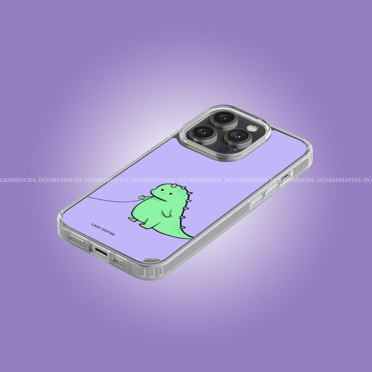 Heartstrings Green Dino Couple Soft Case