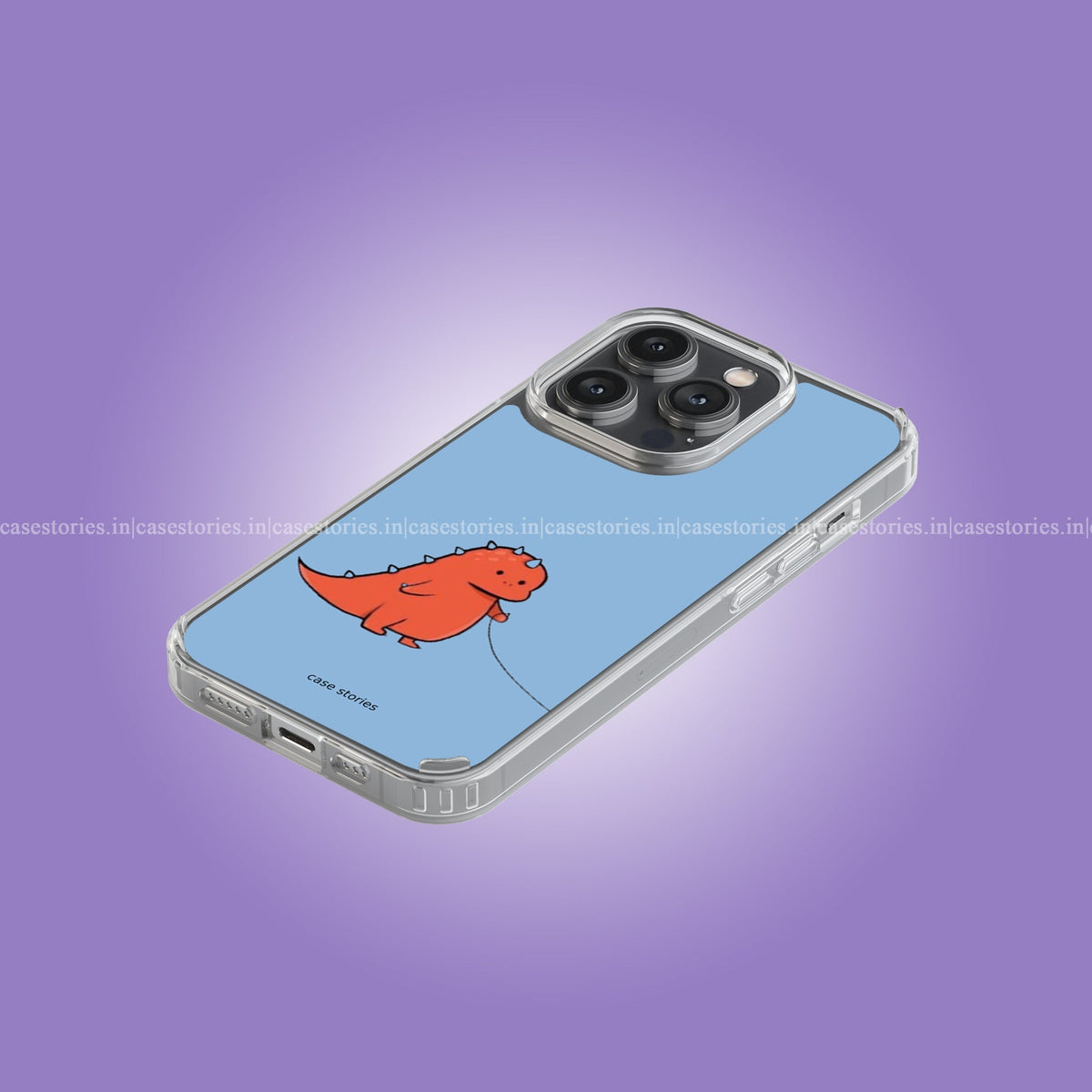 Heartstrings Red Dino Couple Soft Case
