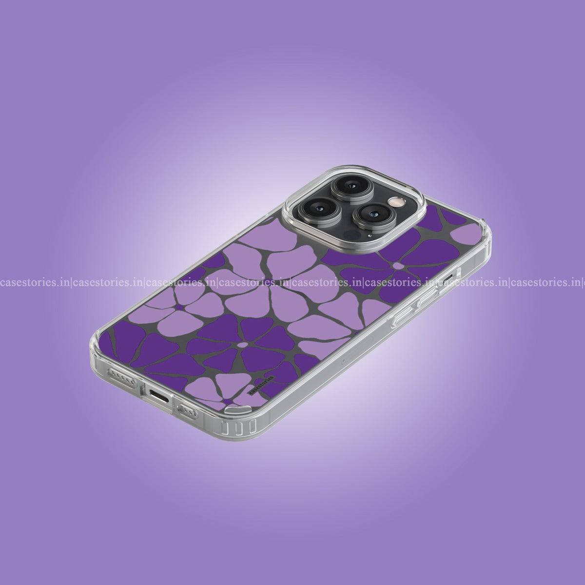 Lavender Petals Clear Soft Case