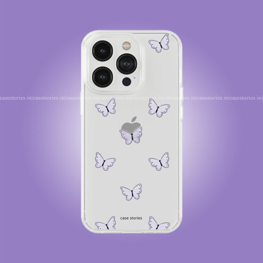 Lilac Butterfly Clear Soft Case