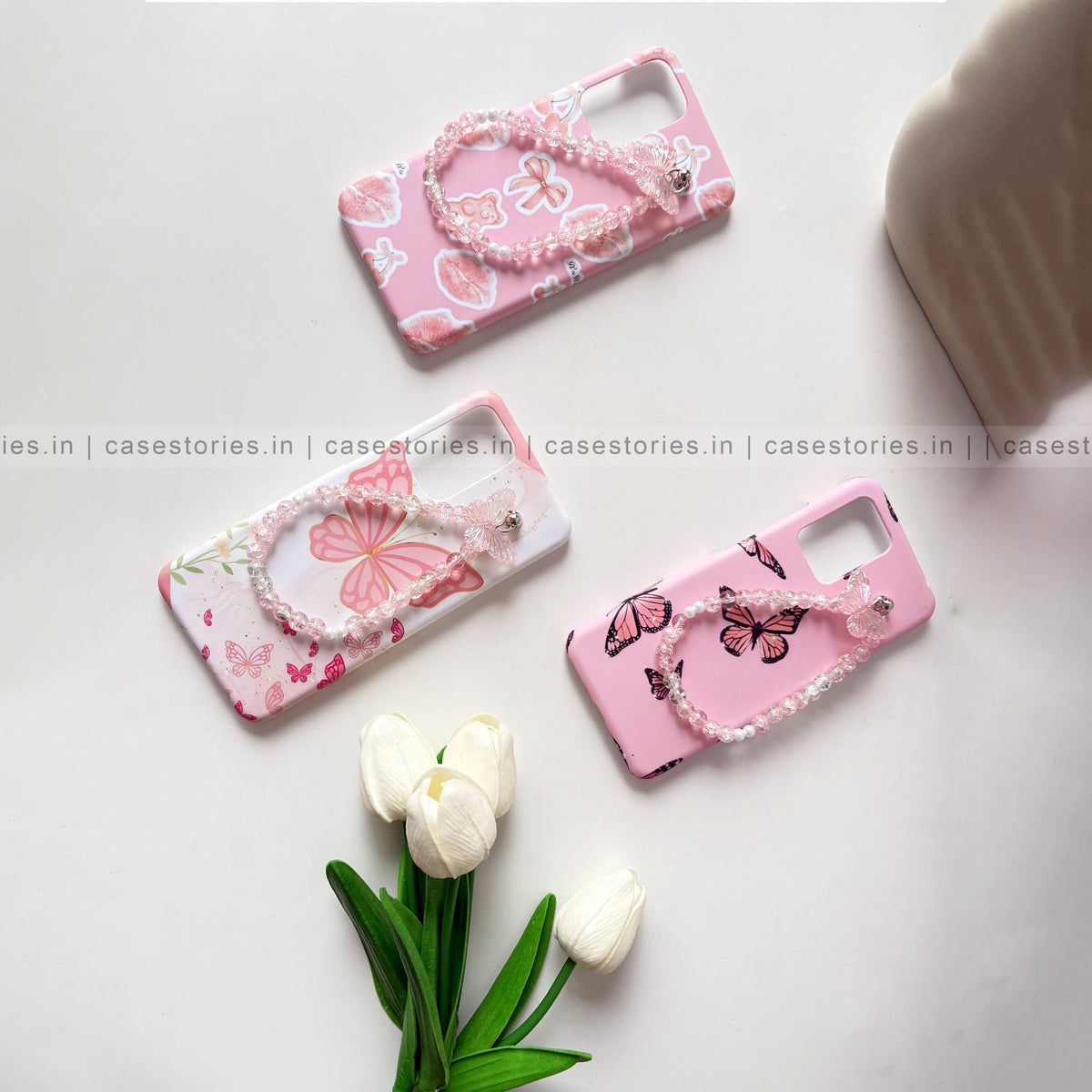 Pink Gingham & Bows Case Chain Soft Case