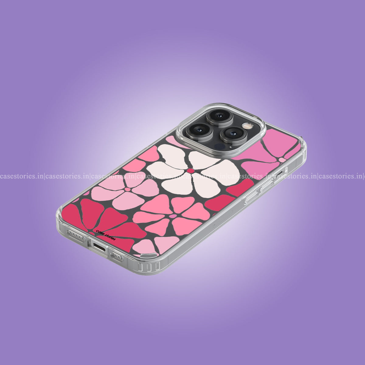 Pink Florel Clear Soft Case