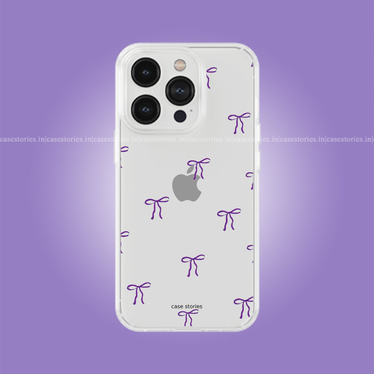 PurplePuff Bows Clear Soft Case