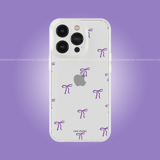 PurplePuff Bows Clear Soft Case