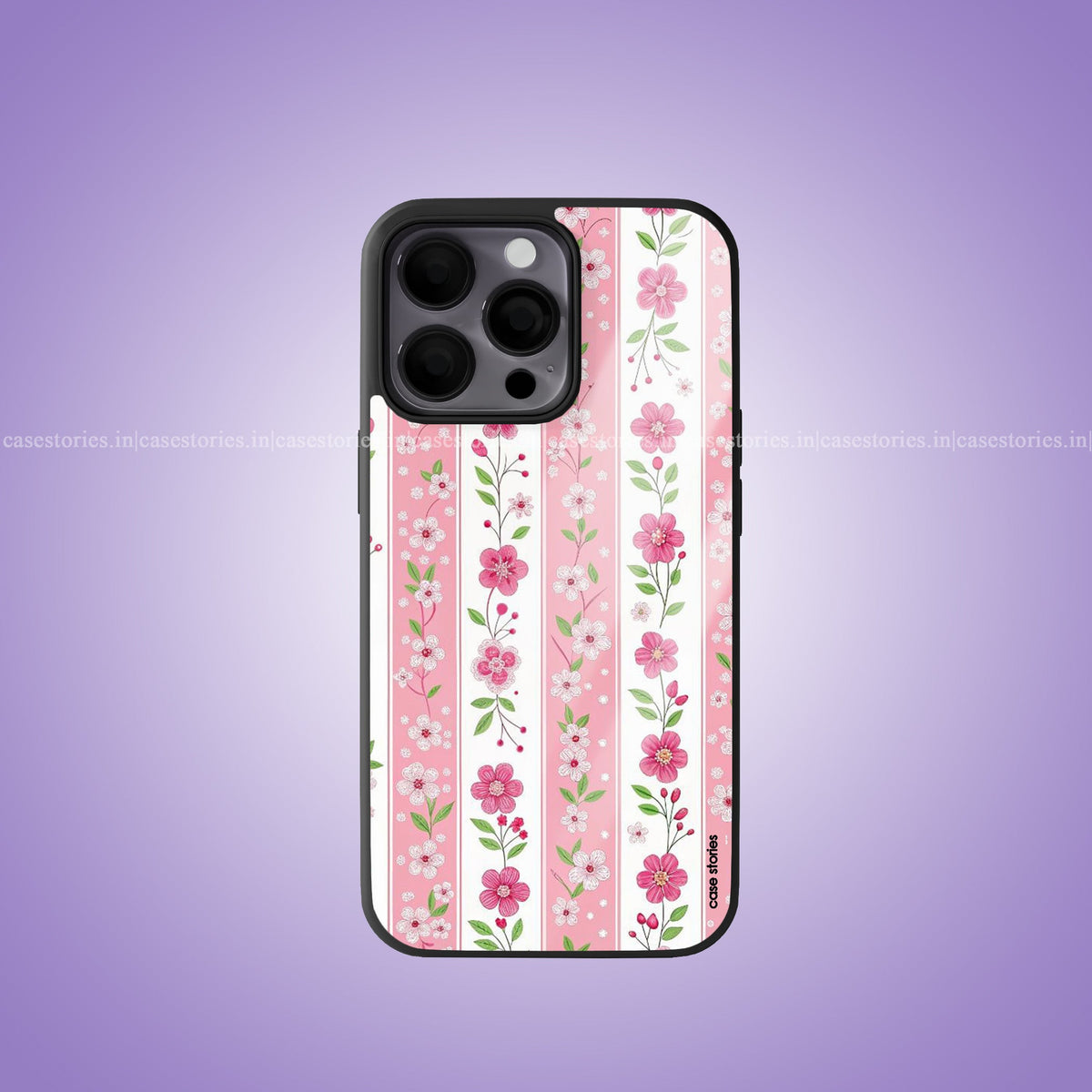 Rosy Garden Lines Premium Glossy Phone Case