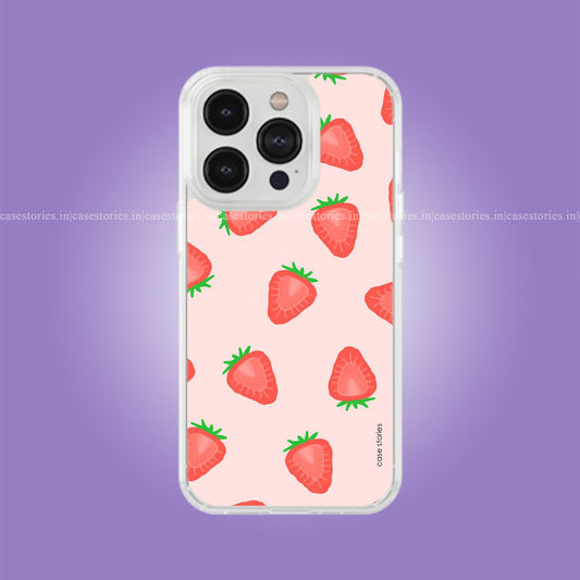 Strawberry Pattern Aesthetic Soft Case