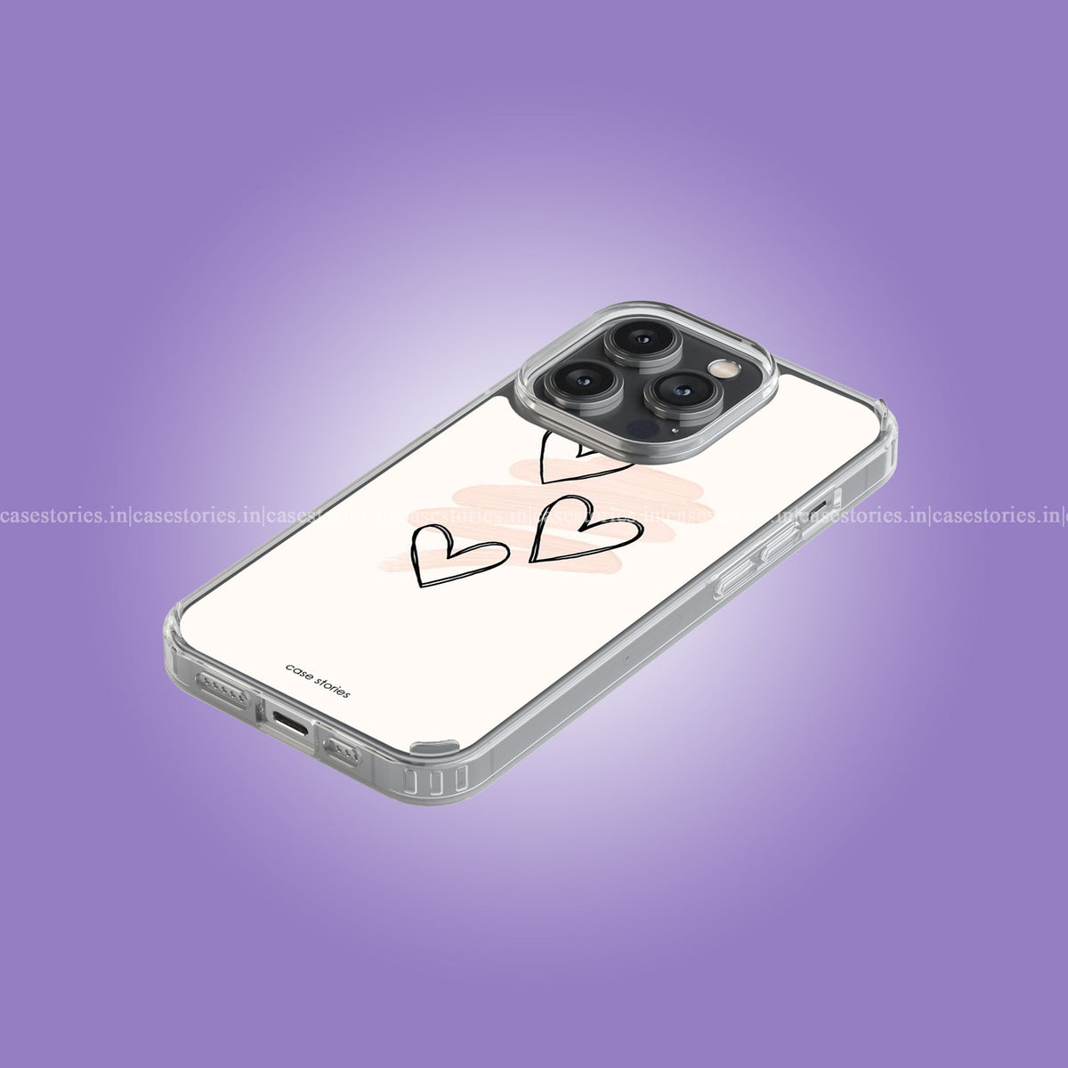 Three Hearts Aesthetic Soft Case